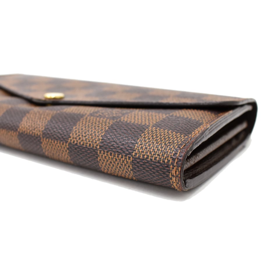 Louis Vuitton Portefeuille Sarah Long Wallet N63209 Damier Ebene Brown