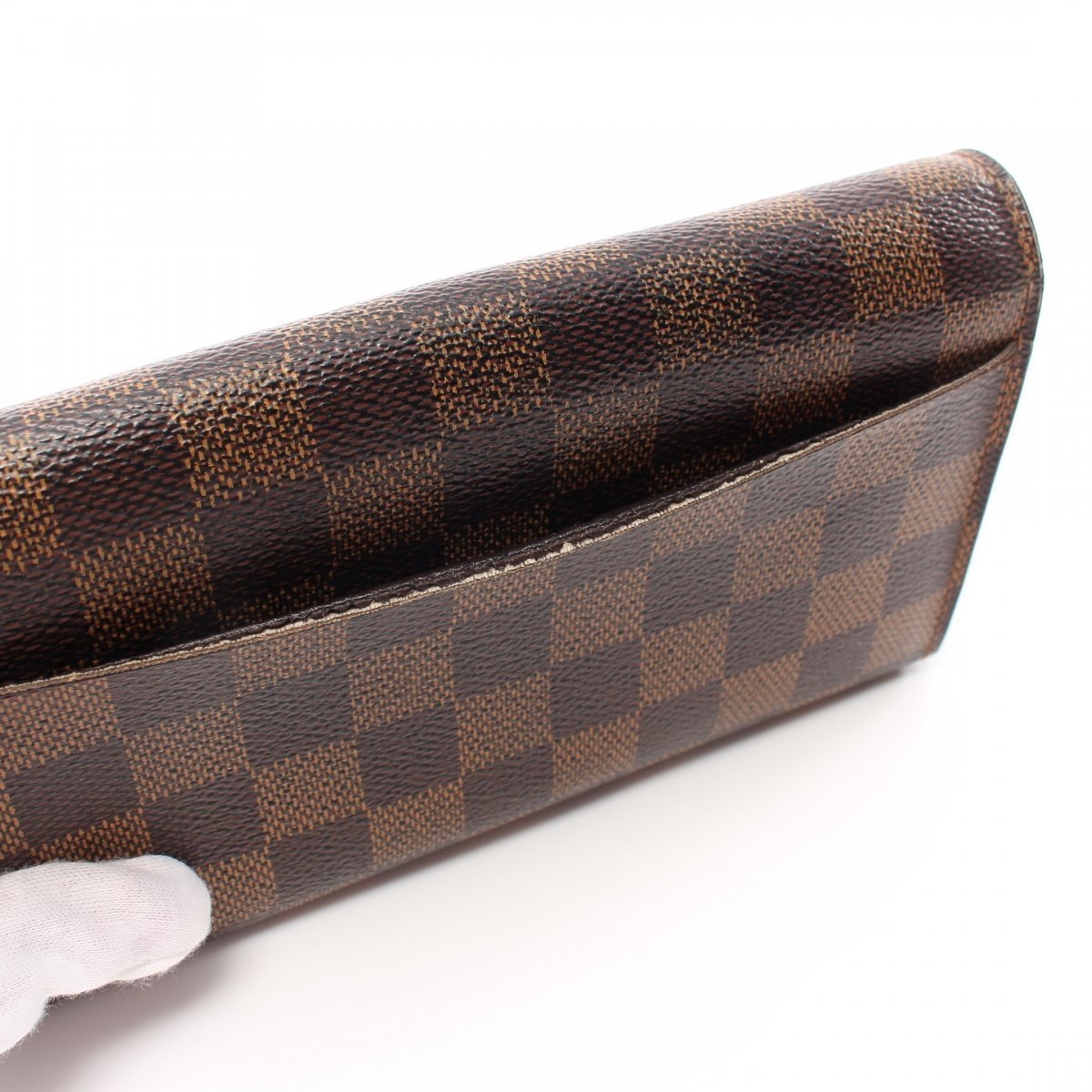 Louis Vuitton Portefeuille Sarah Damier Ebene Bifold Long Wallet