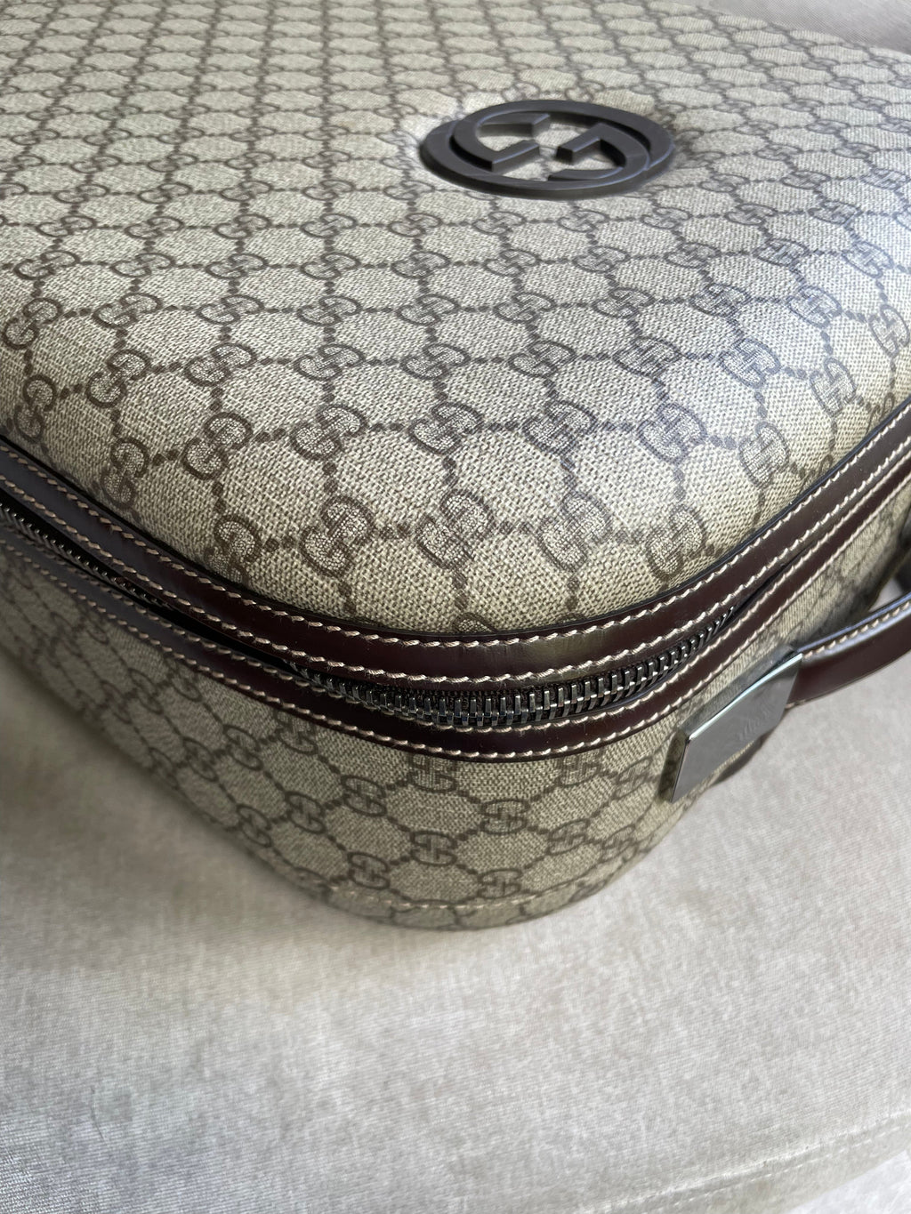 Gucci Supreme Canvas Monogram GG Cabin Suitcase