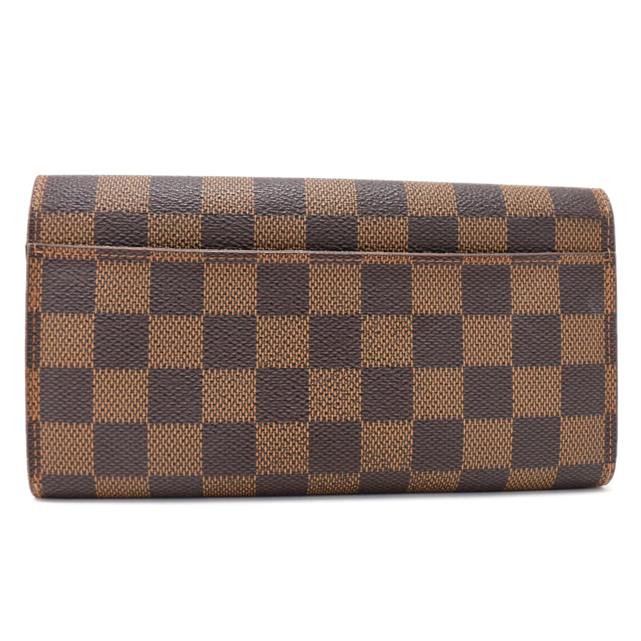 Louis Vuitton Portefeuille Sarah Long Wallet N63209 Damier Ebene Brown