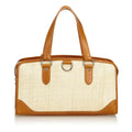 Pre-Loved Burberry Brown Beige Straw Natural Material Handbag United Kingdom