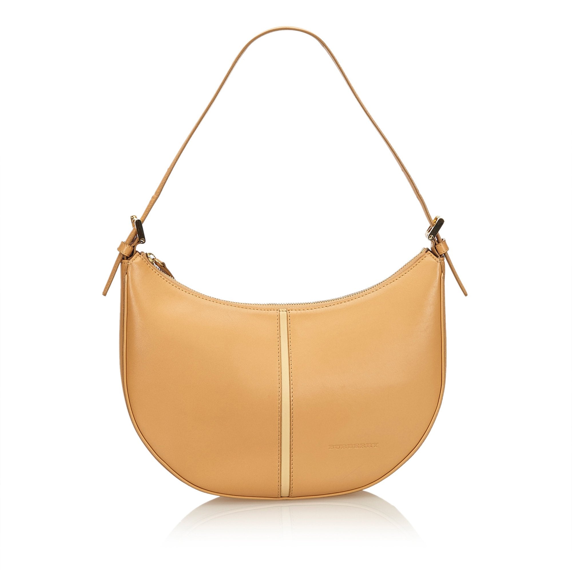 Pre-Loved Burberry Brown Beige Others Leather Hobo Bag United Kingdom