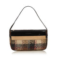 Pre-Loved Burberry Brown Beige Wool Fabric Plaid Baguette United Kingdom