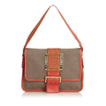 Pre-Loved Fendi Brown Canvas Fabric Zucca Shoulder Bag Italy