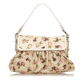 Pre-Loved Fendi Brown Beige Canvas Fabric Printed Shoulder Bag Italy