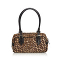 Pre-Loved Fendi Brown Beige Pony Hair Natural Material Zucca Handbag Italy