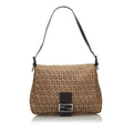 Pre-Loved Fendi Brown Beige Canvas Fabric Zucchino Mamma Forever Italy