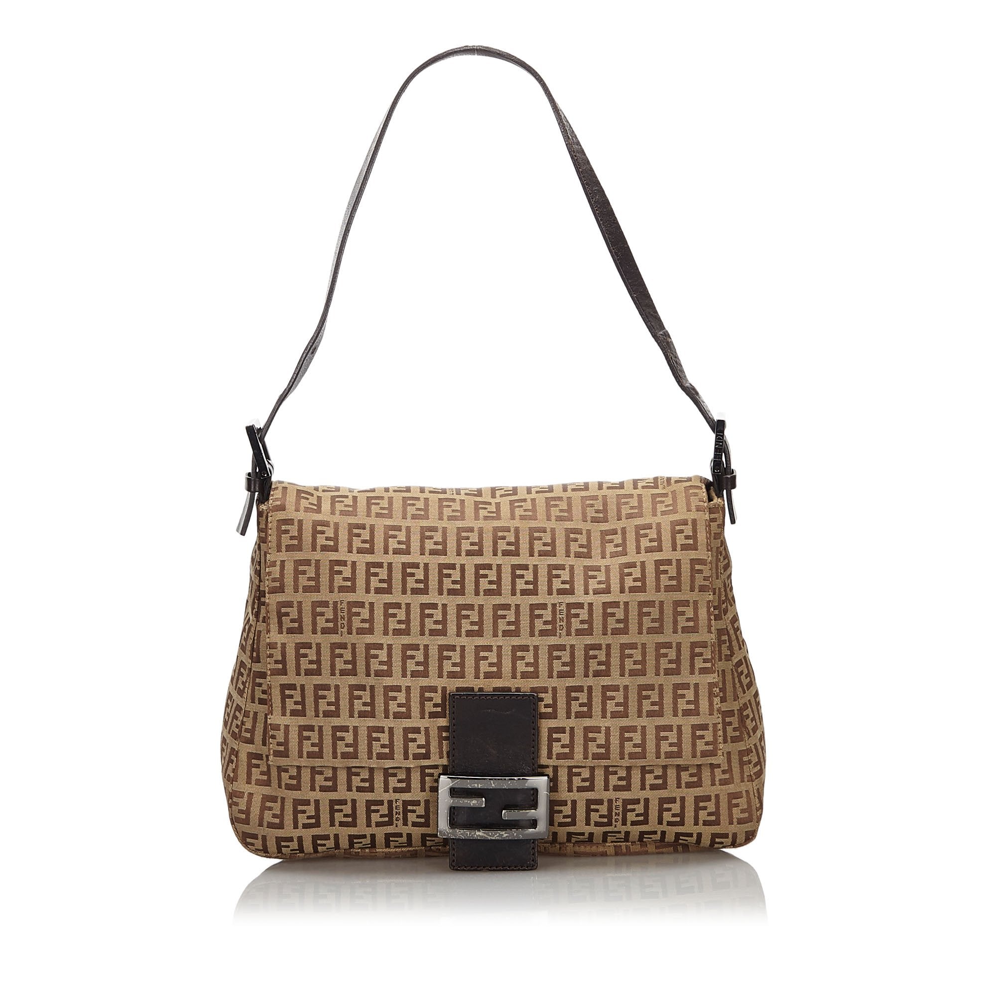 Pre-Loved Fendi Brown Beige Canvas Fabric Zucchino Mamma Forever Italy