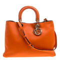 DIOR Orange Leather Large issimo Shopper Tote