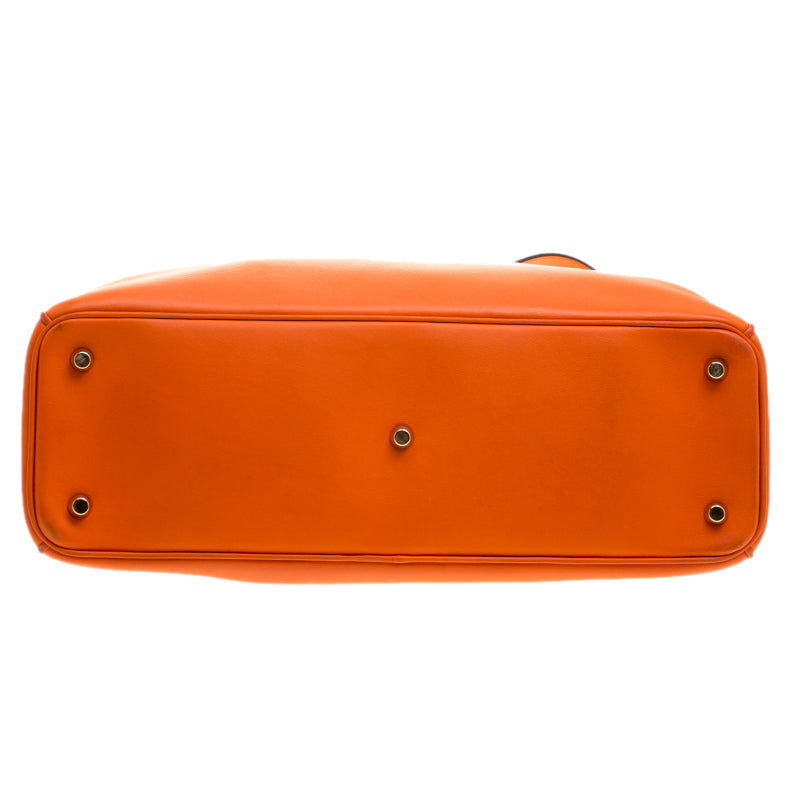 DIOR Orange Leather Large issimo Shopper Tote