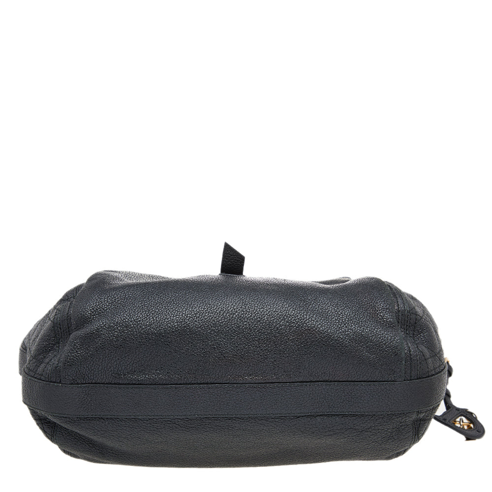 DIOR Black Cannage Leather Bee Hobo