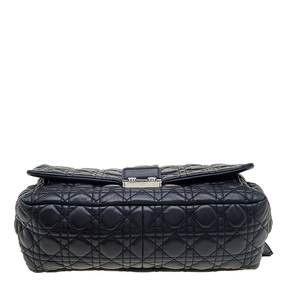 DIOR Black Cannage Leather Large Miss  Flap Bag