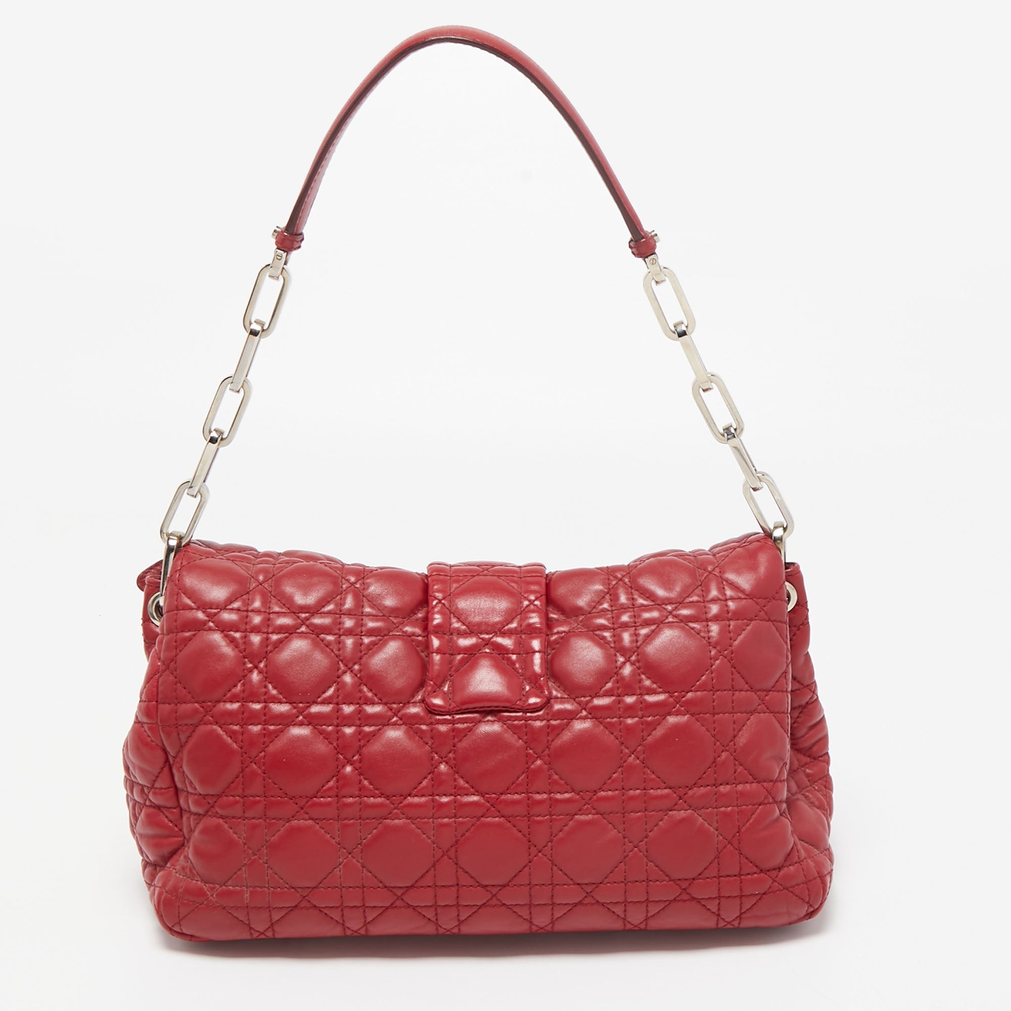 DIOR Red Cannage Leather Miss  Shoulder Bag