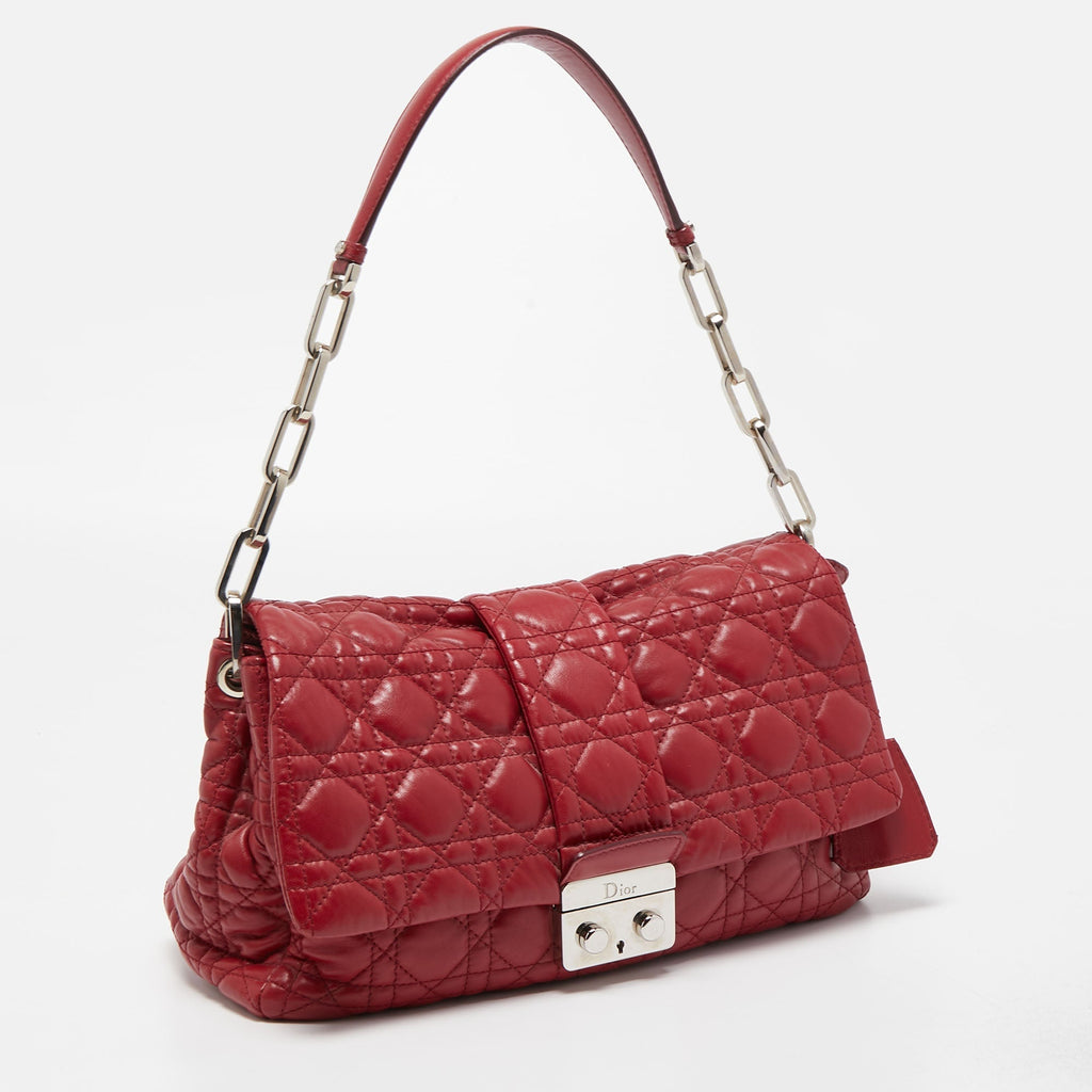 DIOR Red Cannage Leather Miss  Shoulder Bag