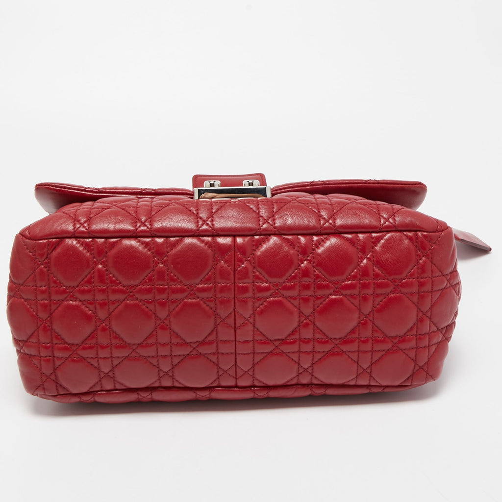 DIOR Red Cannage Leather Miss  Shoulder Bag