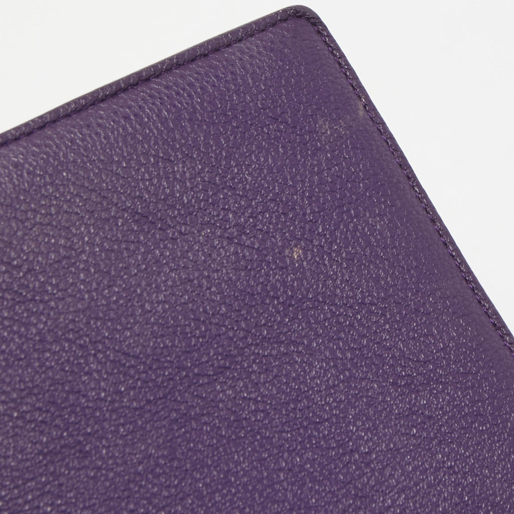 DIOR Purple Leather Medium ama Flap Shoulder Bag