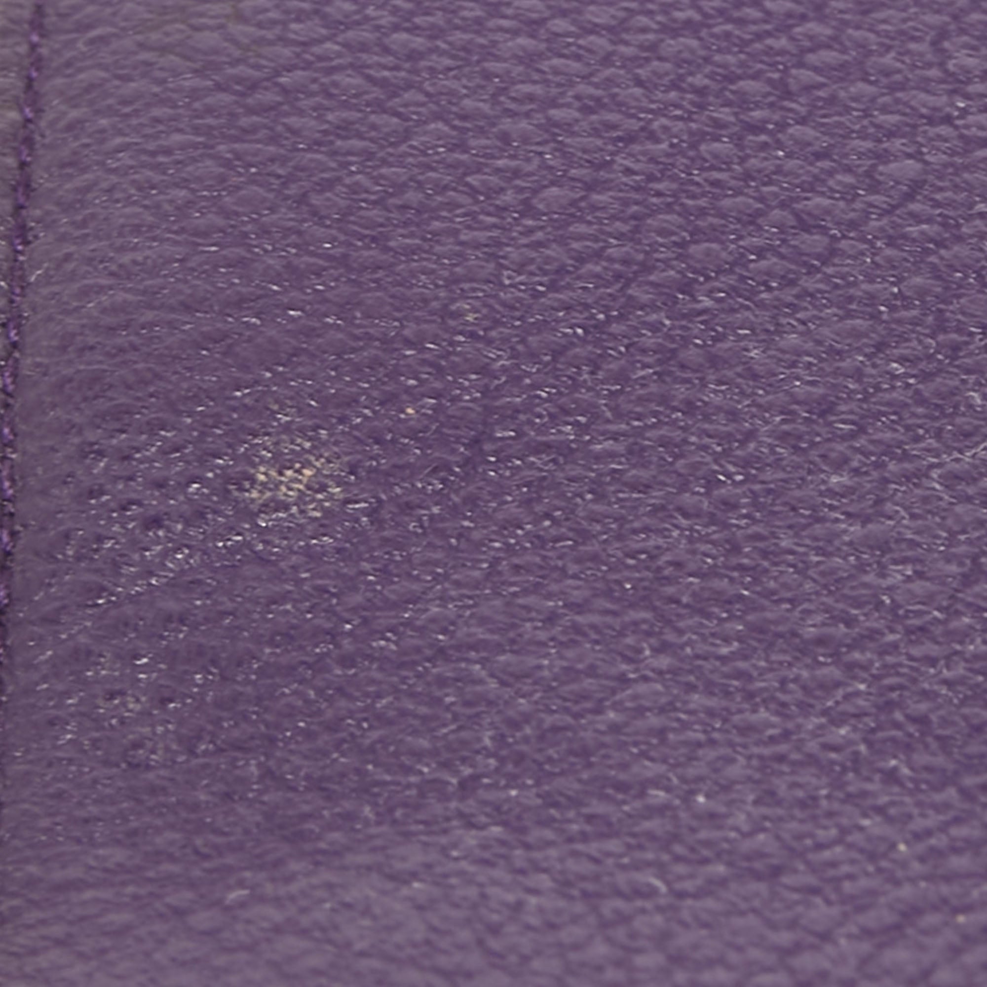 DIOR Purple Leather Medium ama Flap Shoulder Bag