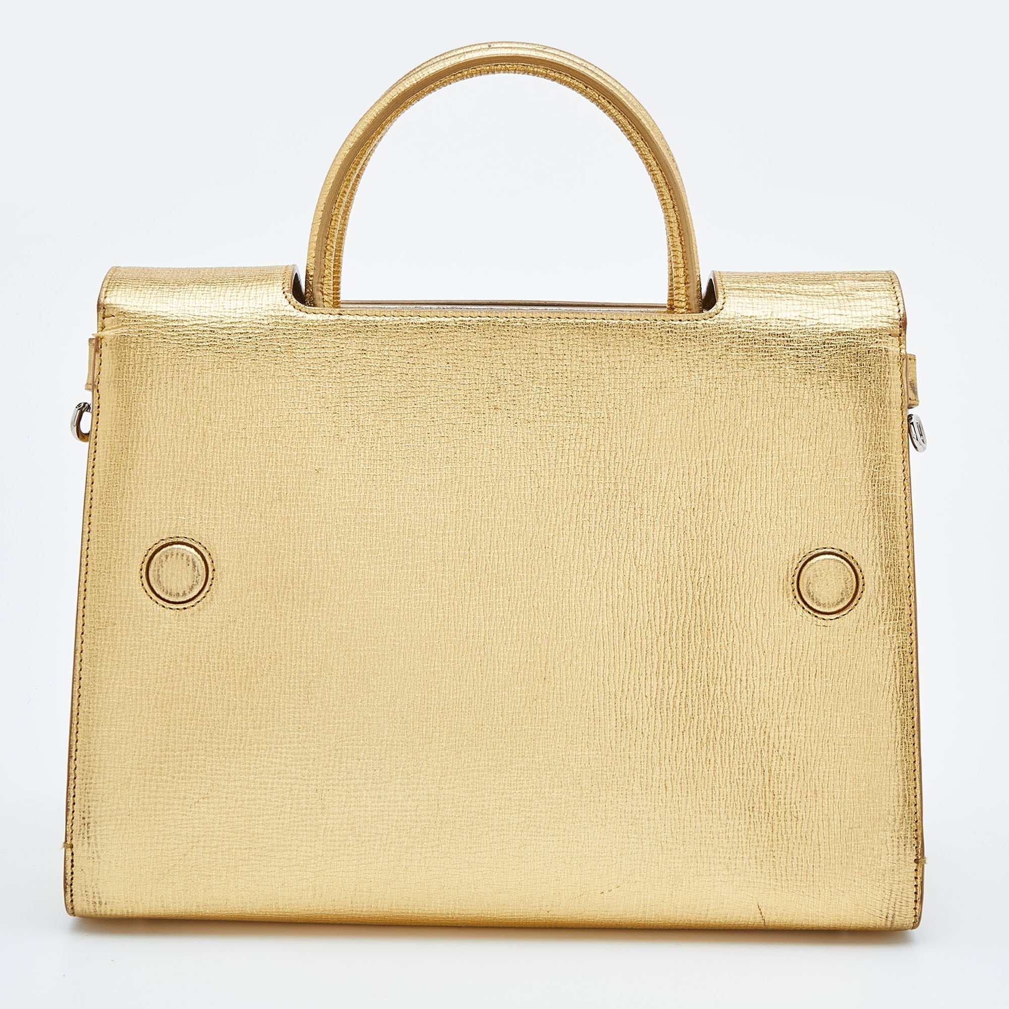 DIOR Metallic Gold Leather Medium ever Bag