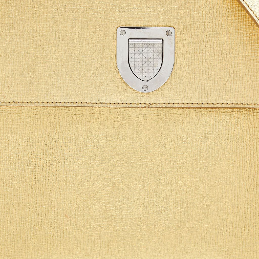 DIOR Metallic Gold Leather Medium ever Bag