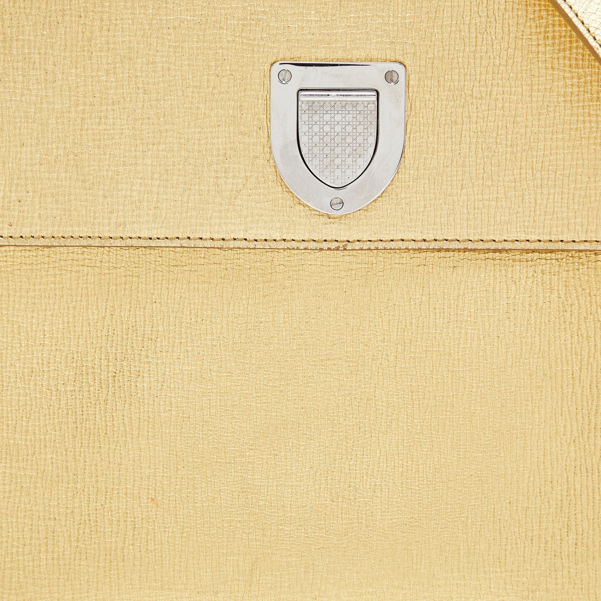 DIOR Metallic Gold Leather Medium ever Bag