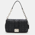 DIOR Black Cannage Leather Miss  Flap Bag