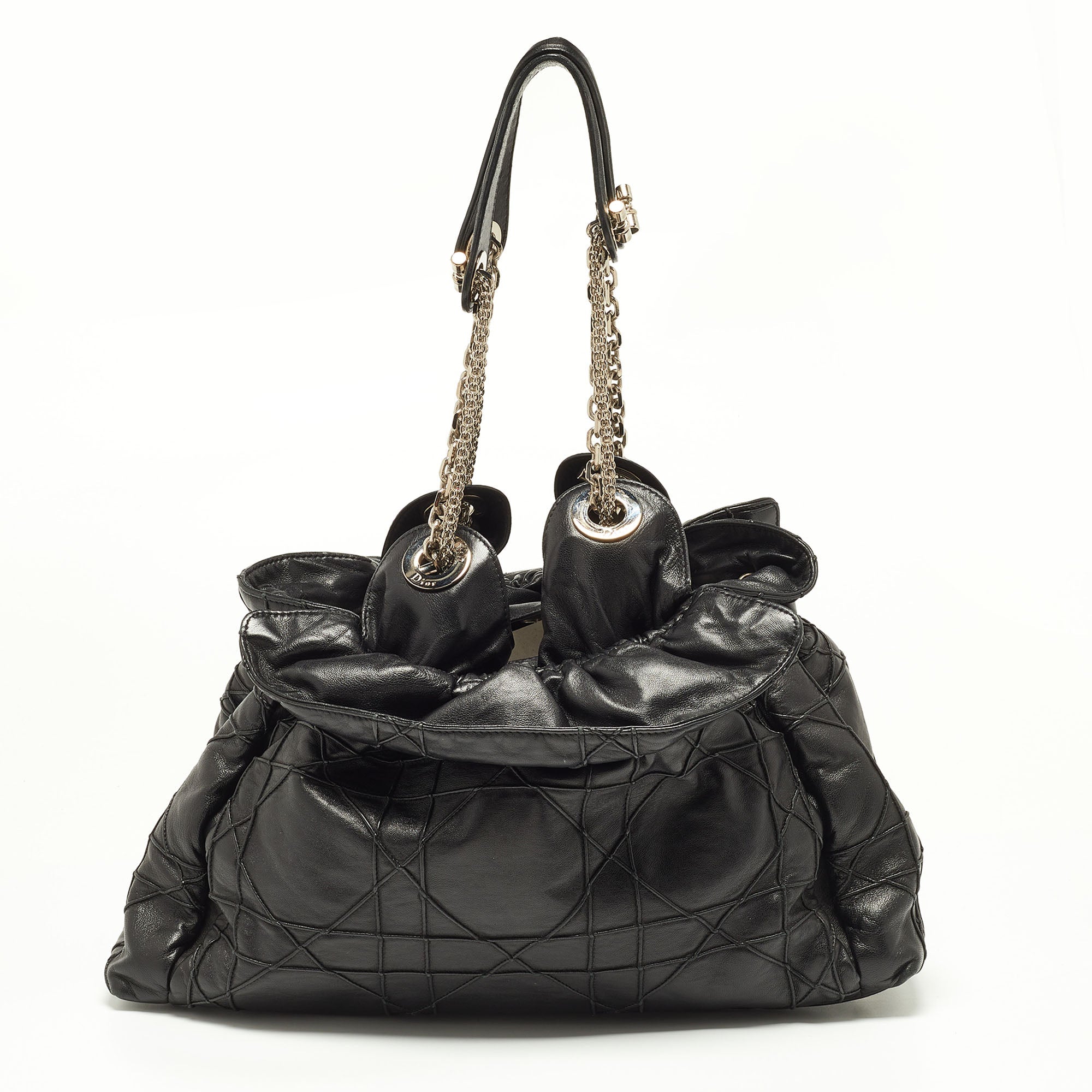 DIOR Black Cannage Leather Le Trente Shoulder Bag