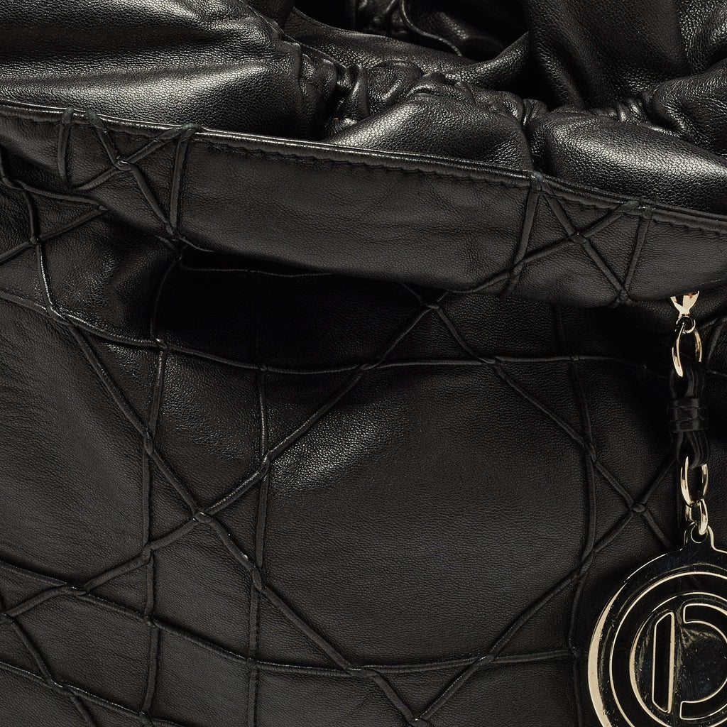 DIOR Black Cannage Leather Le Trente Shoulder Bag