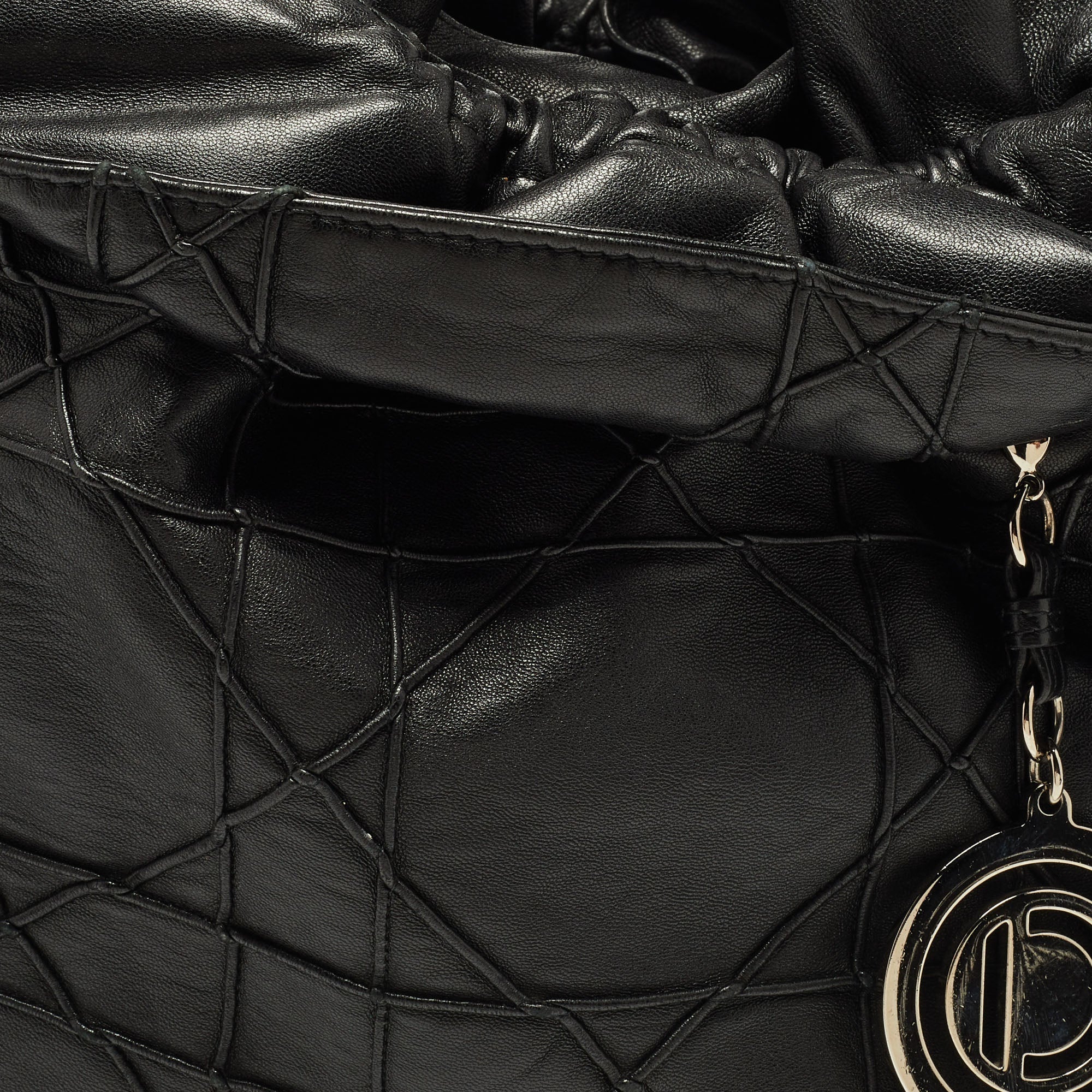 DIOR Black Cannage Leather Le Trente Shoulder Bag