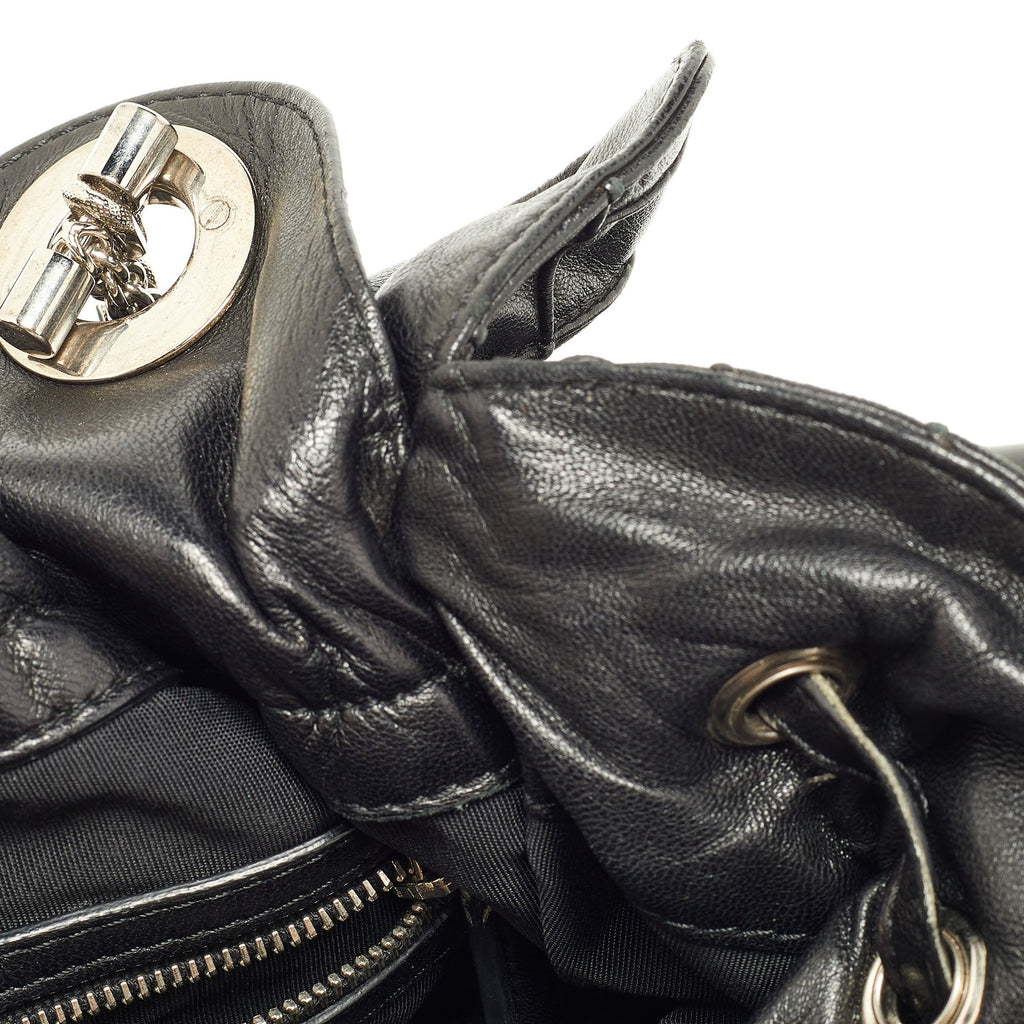 DIOR Black Cannage Leather Le Trente Shoulder Bag