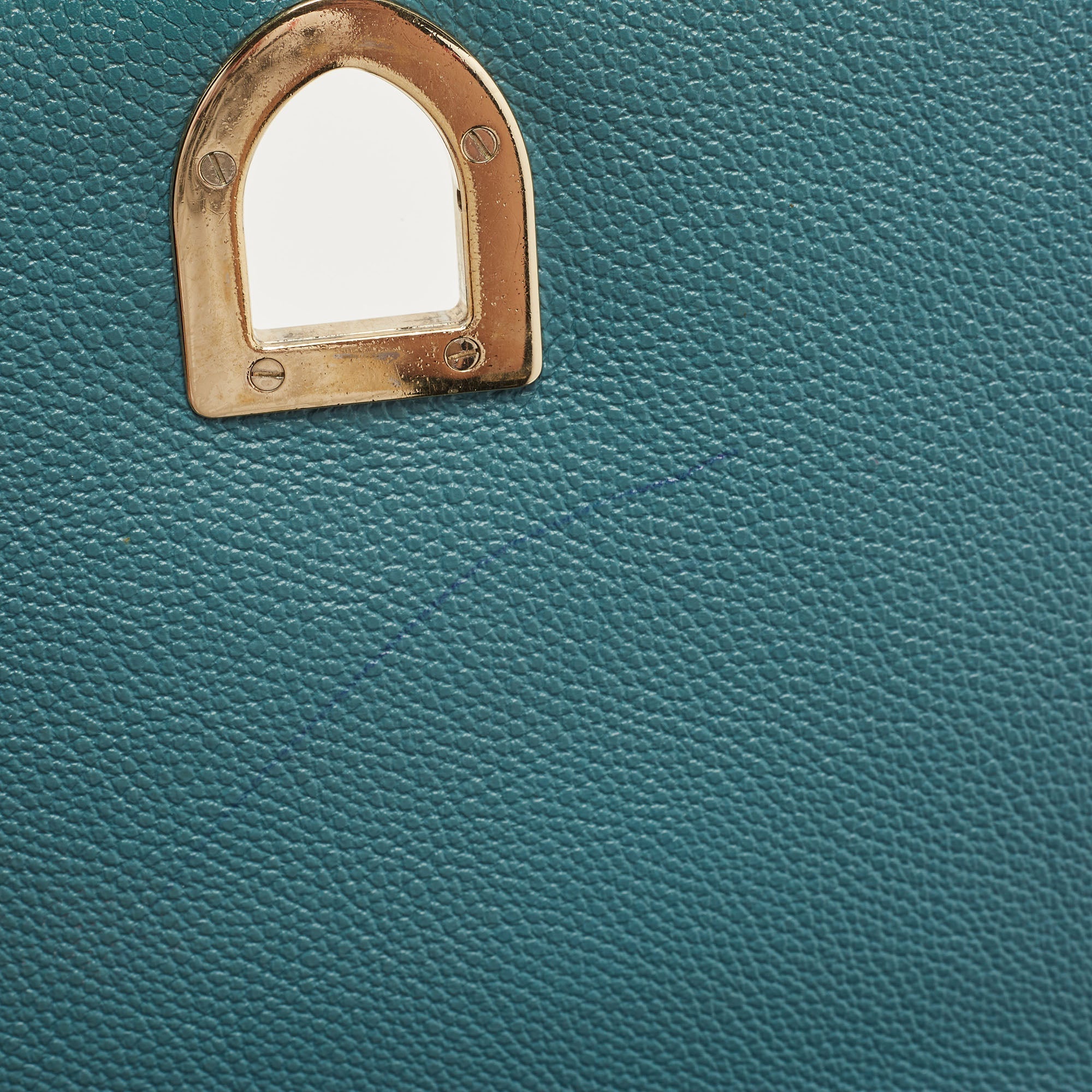 DIOR Teal Green Leather Medium ama Shoulder Bag