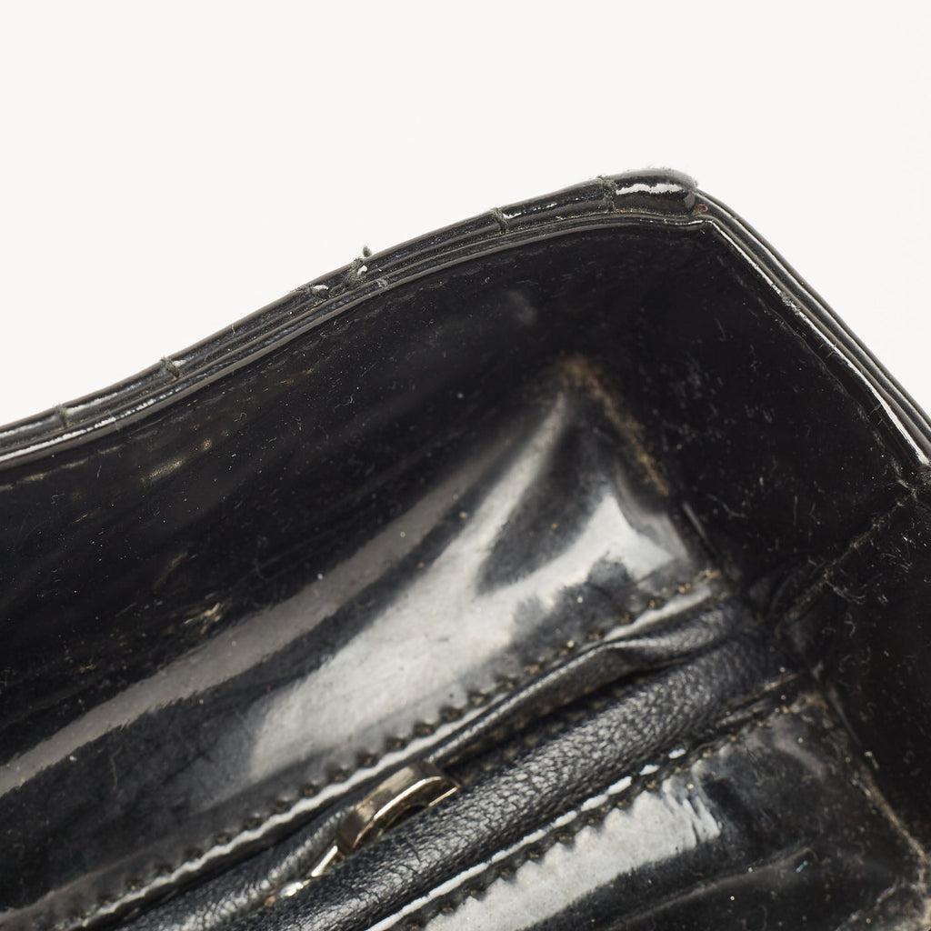 DIOR Black Cannage Patent Leather Large Lady  Tote