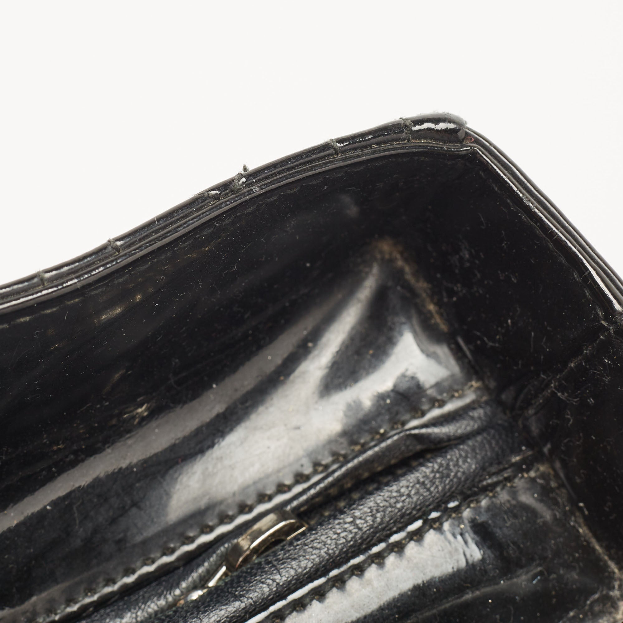 DIOR Black Cannage Patent Leather Large Lady  Tote