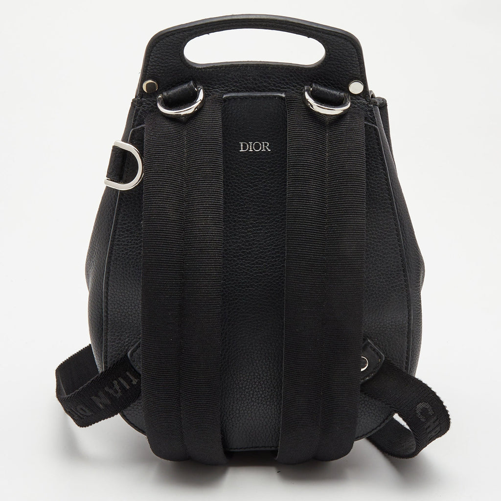 DIOR Black Leather Gallop Backpack