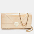 DIOR Beige Patent Leather ama Wallet On Chain