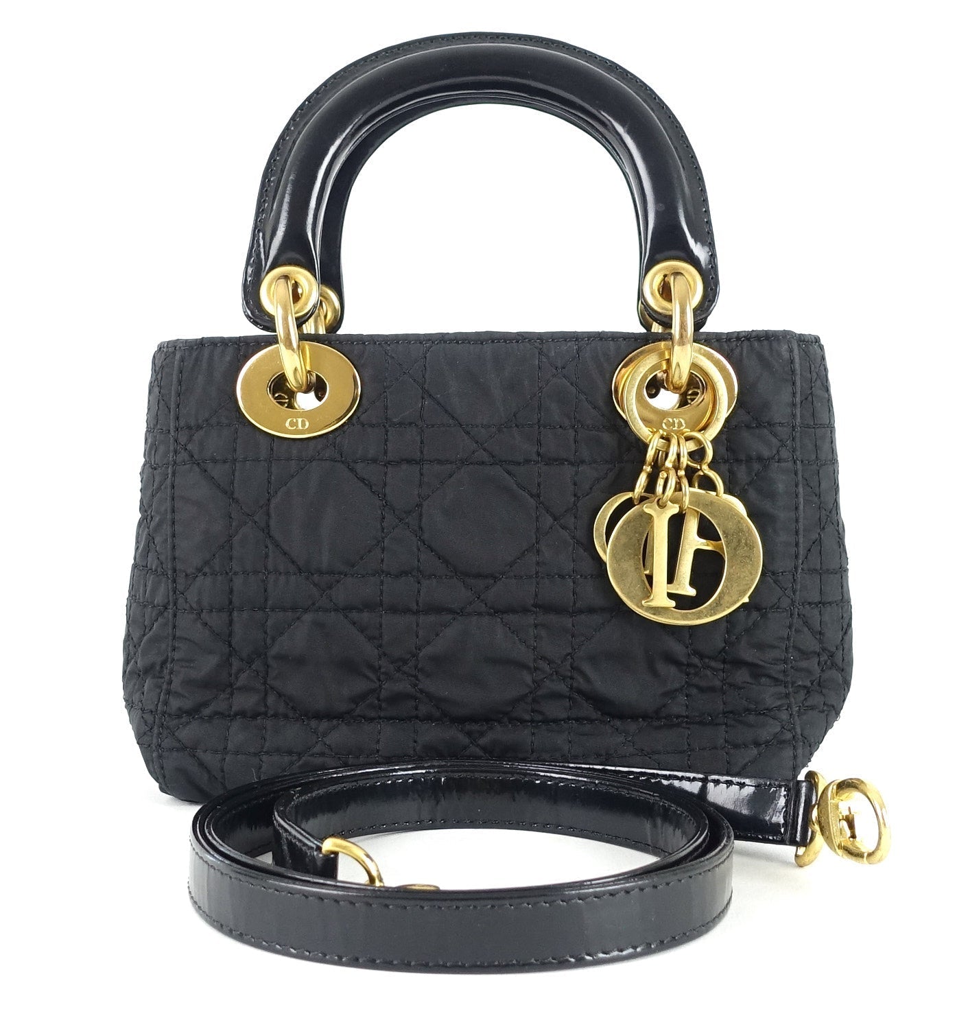 Lady Dior Cannage Quilt Nylon Medium Bag