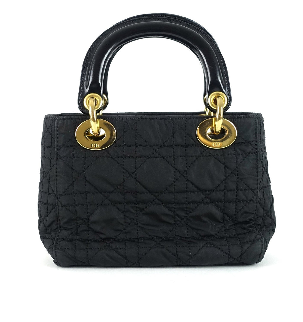 Lady Dior Cannage Quilt Nylon Medium Bag