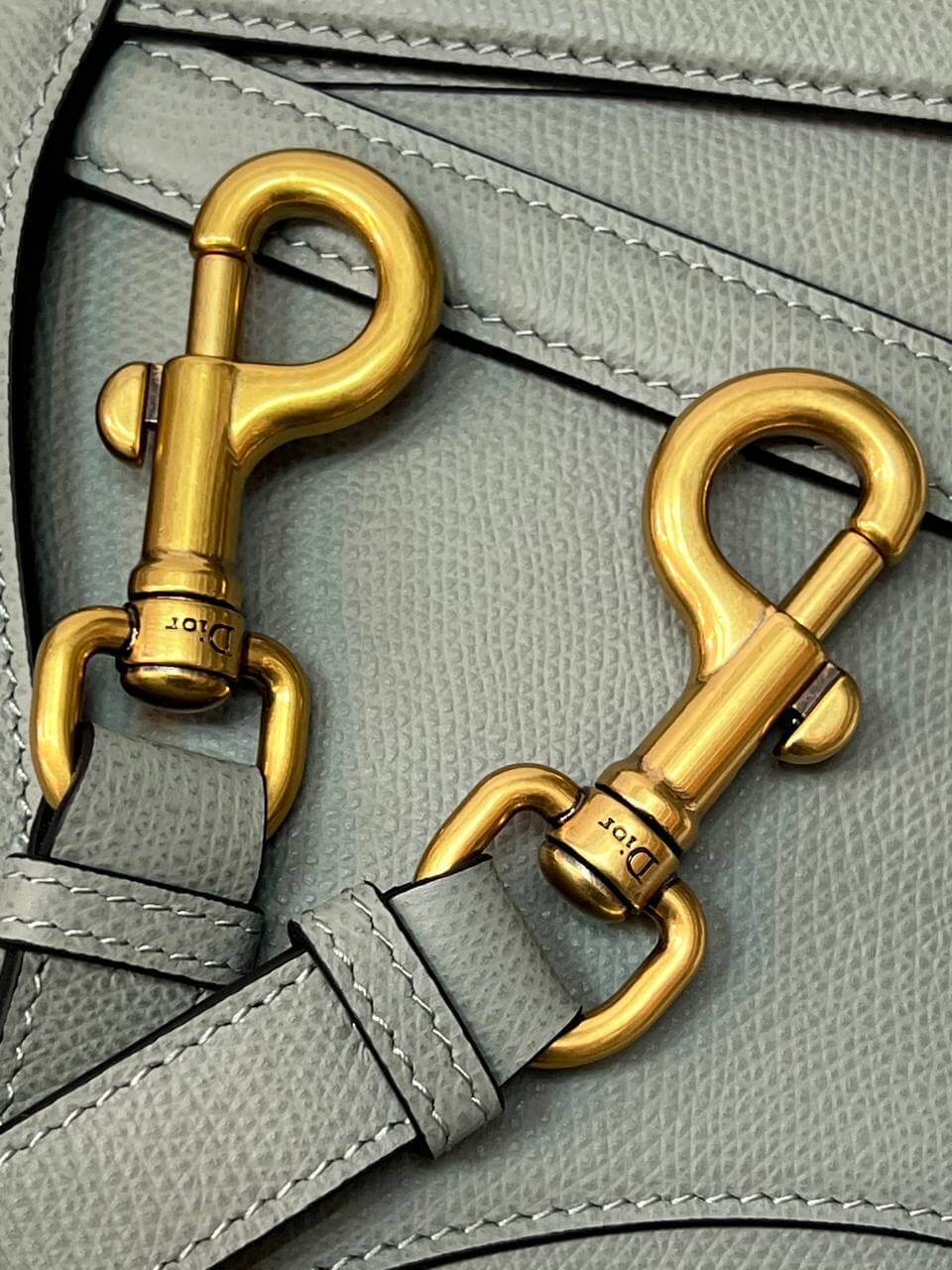 Dior SADDLE BAG Gray WITH STRAP