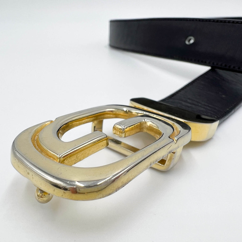 Vintage Gucci Black Leather Belt Small