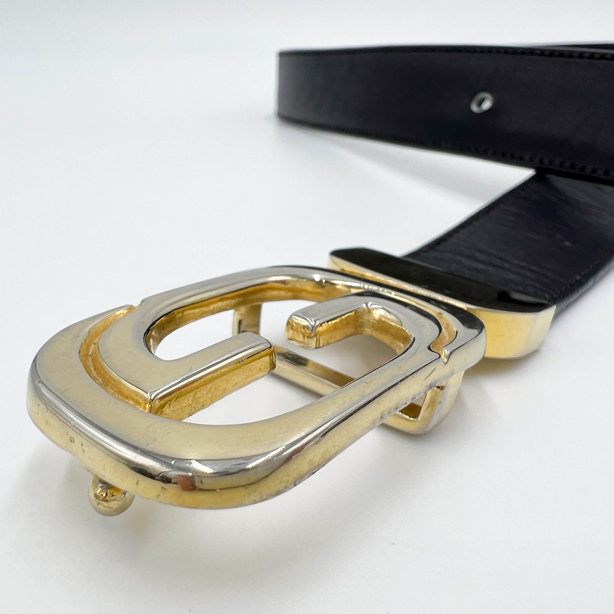 Vintage Gucci Black Leather Belt Small