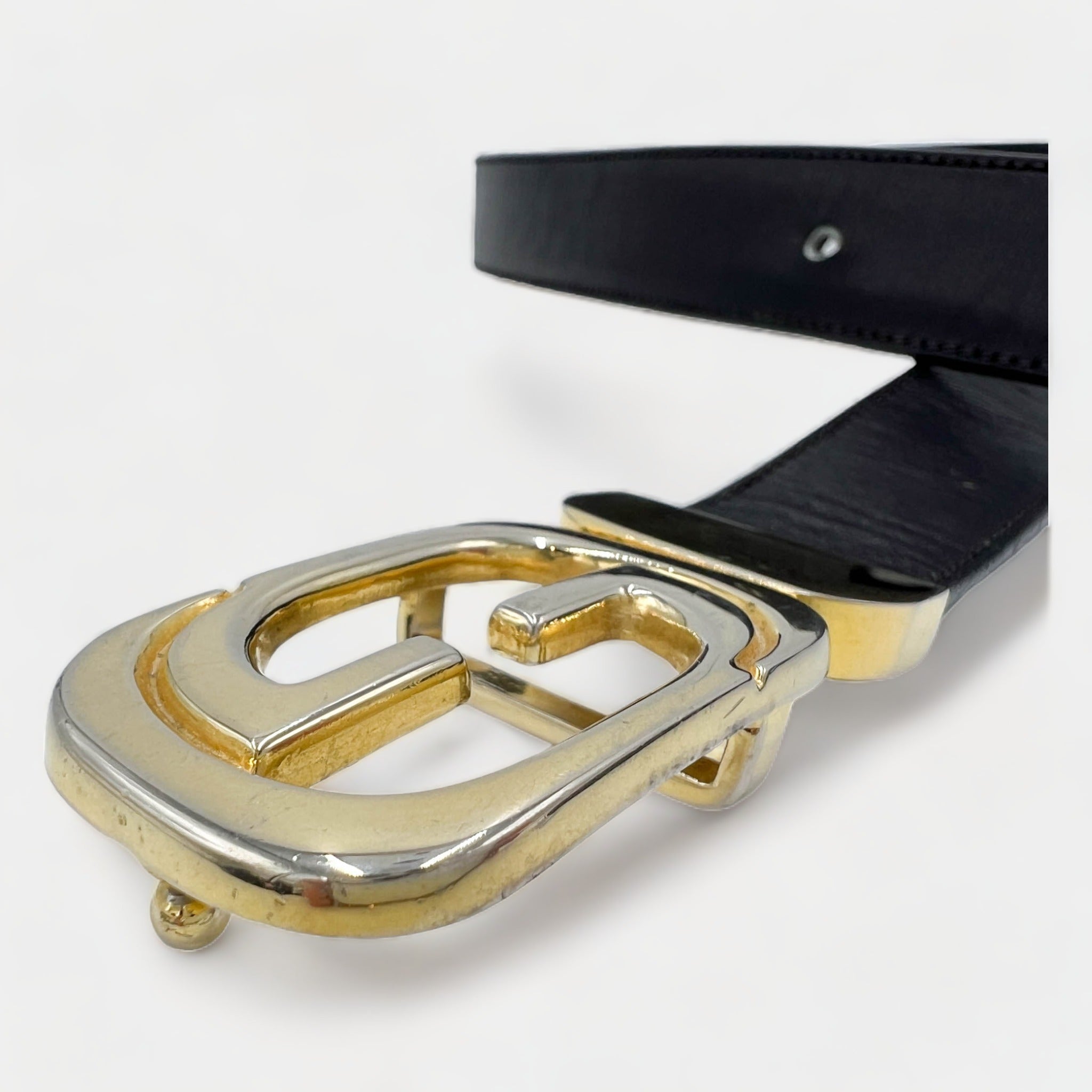 Vintage Gucci Black Leather Belt Small