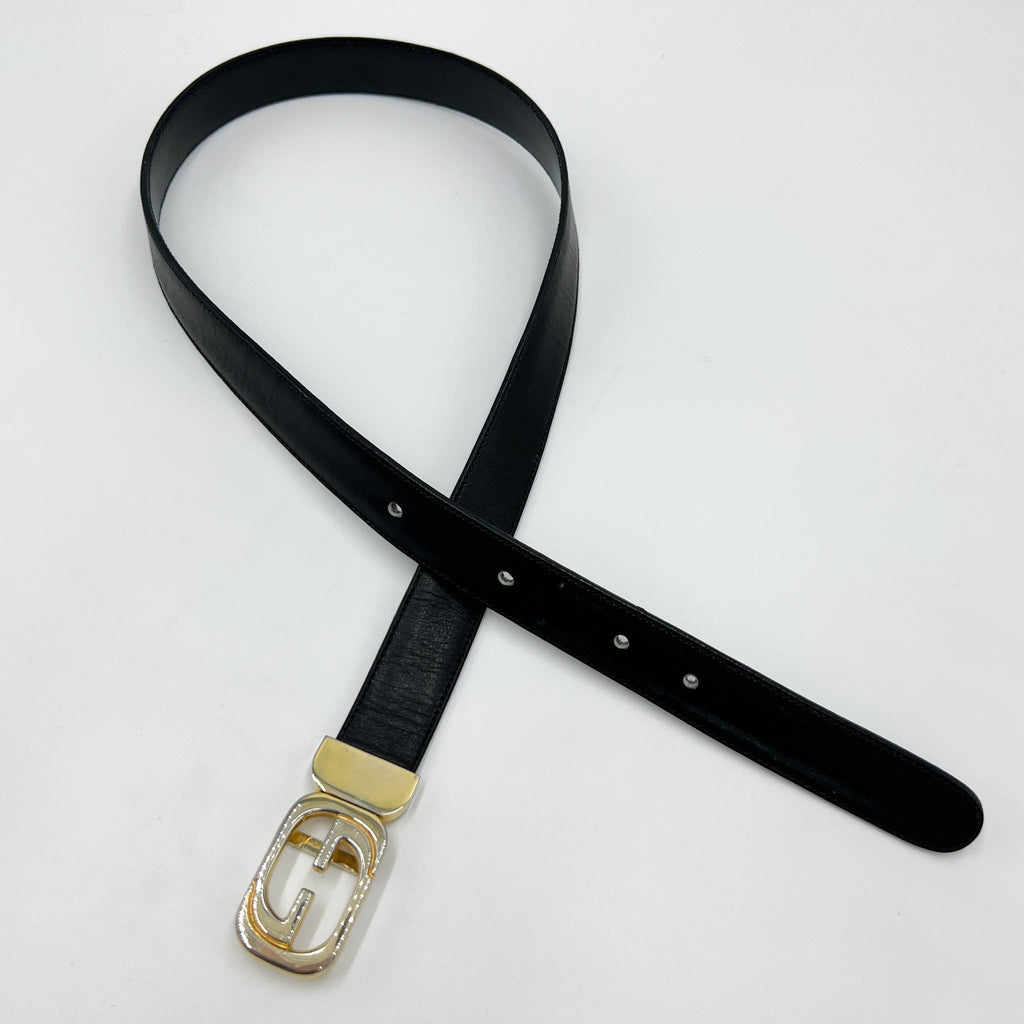 Vintage Gucci Black Leather Belt Small