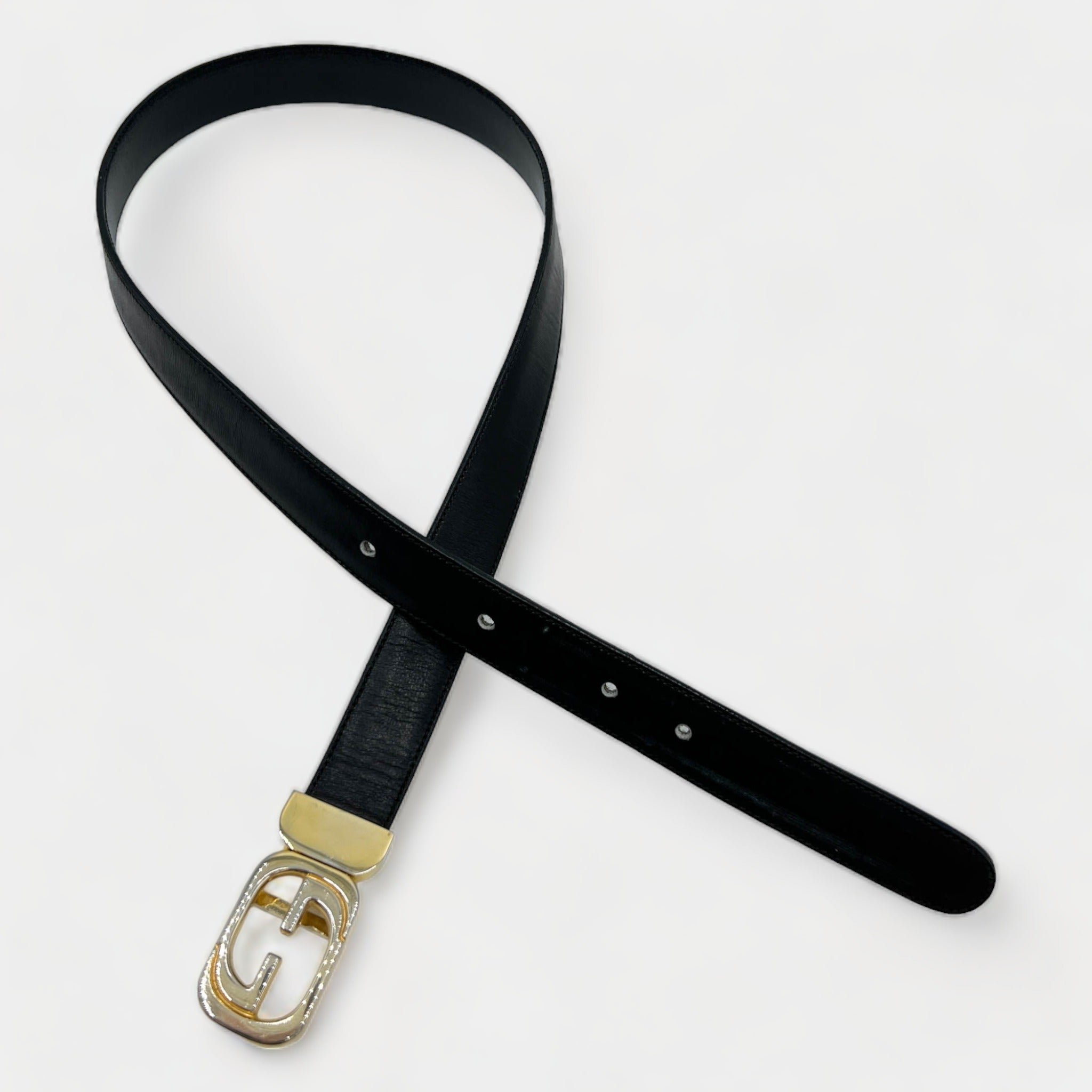 Vintage Gucci Black Leather Belt Small