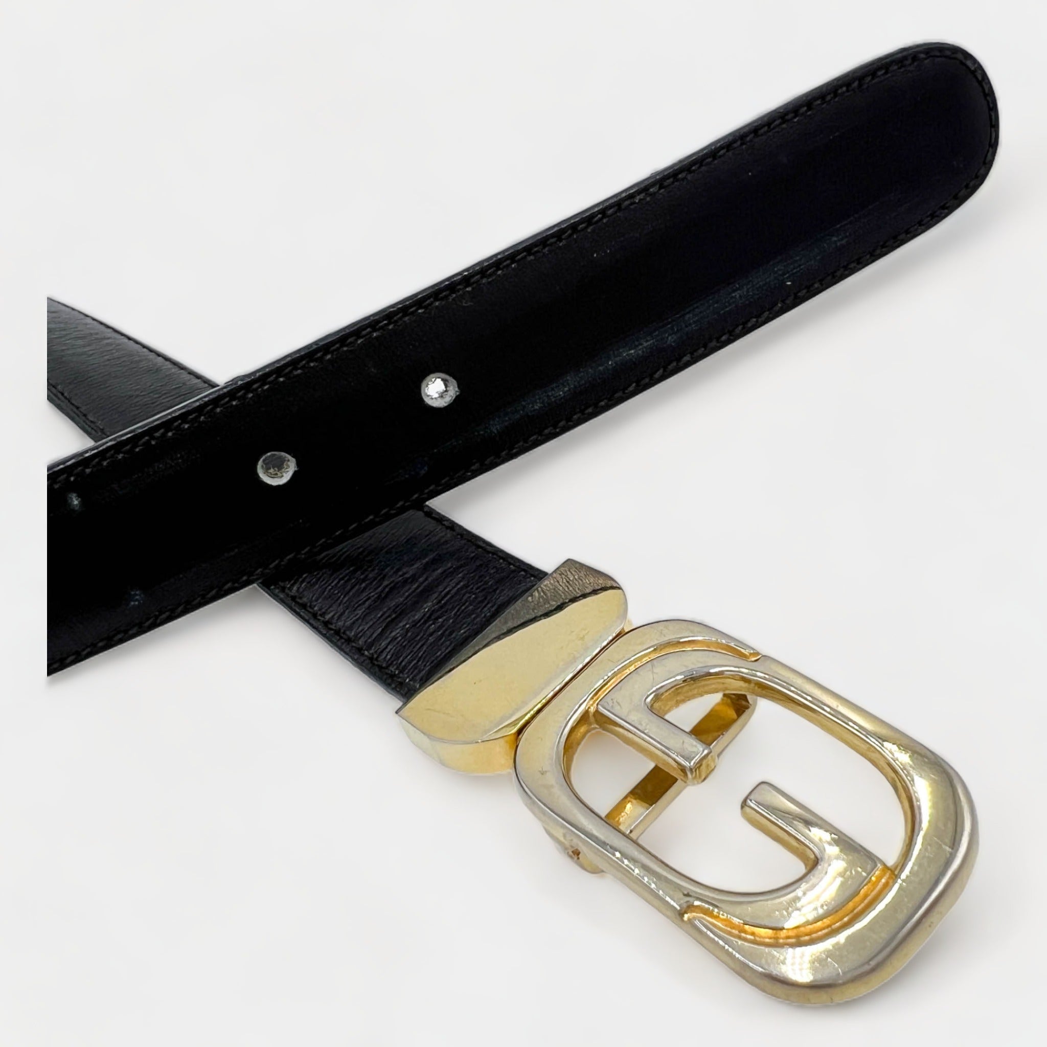 Vintage Gucci Black Leather Belt Small