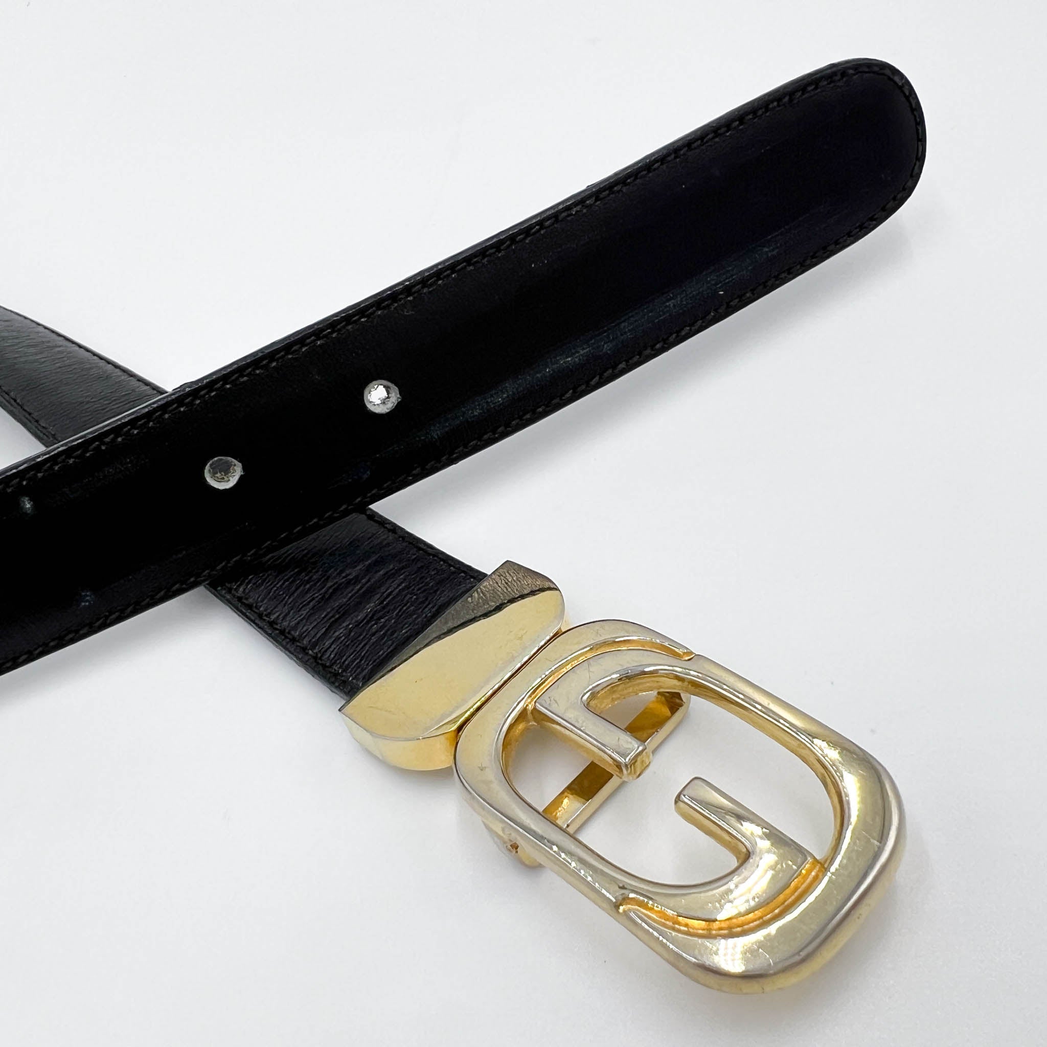 Vintage Gucci Black Leather Belt Small