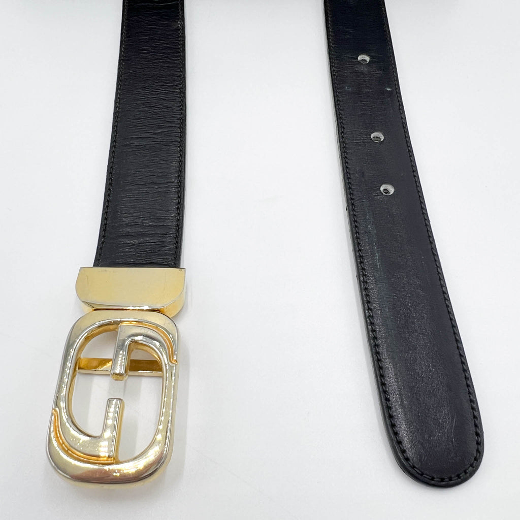 Vintage Gucci Black Leather Belt Small