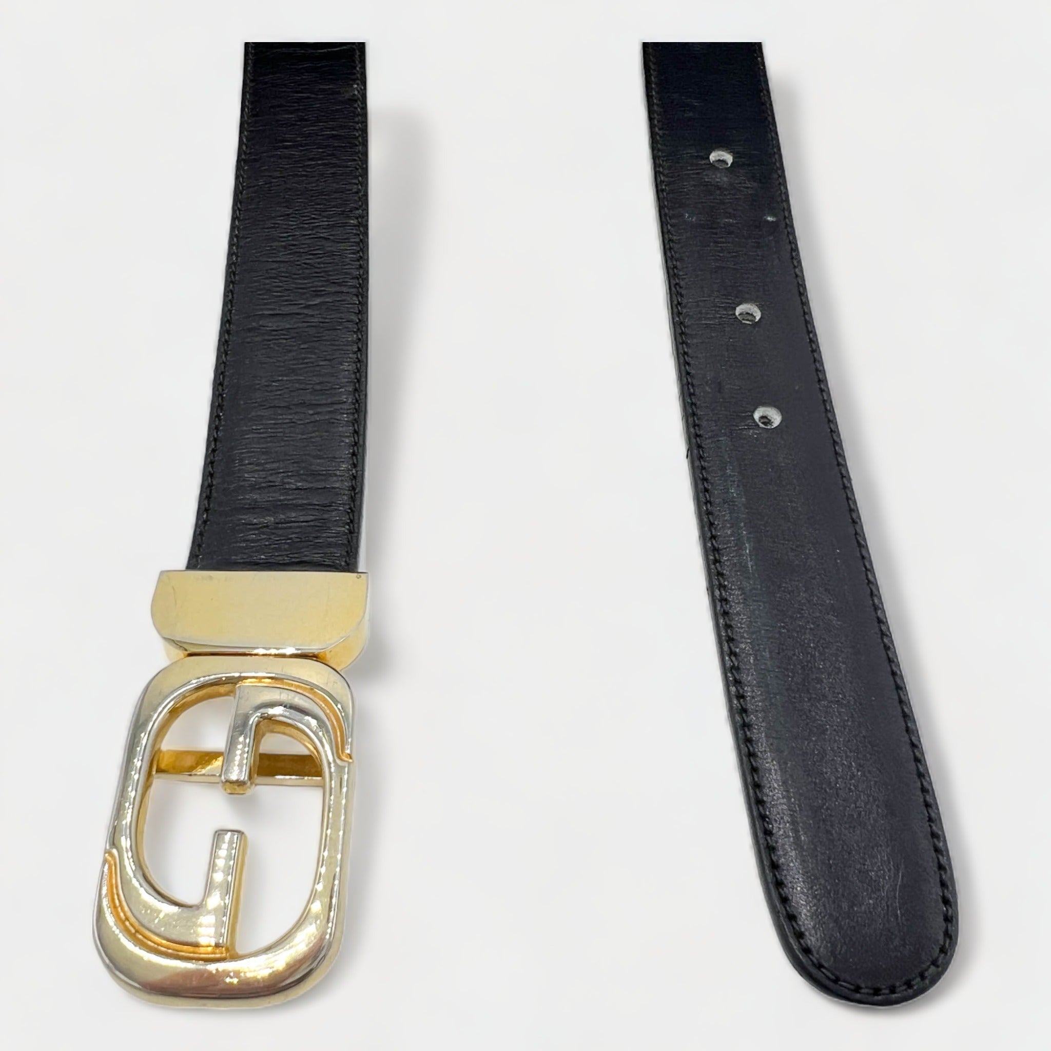 Vintage Gucci Black Leather Belt Small