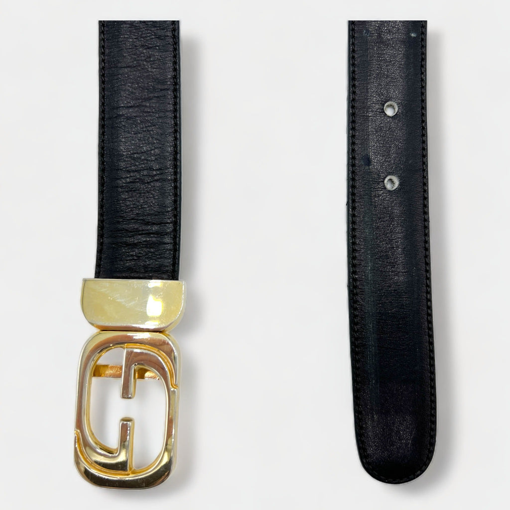 Vintage Gucci Black Leather Belt Small