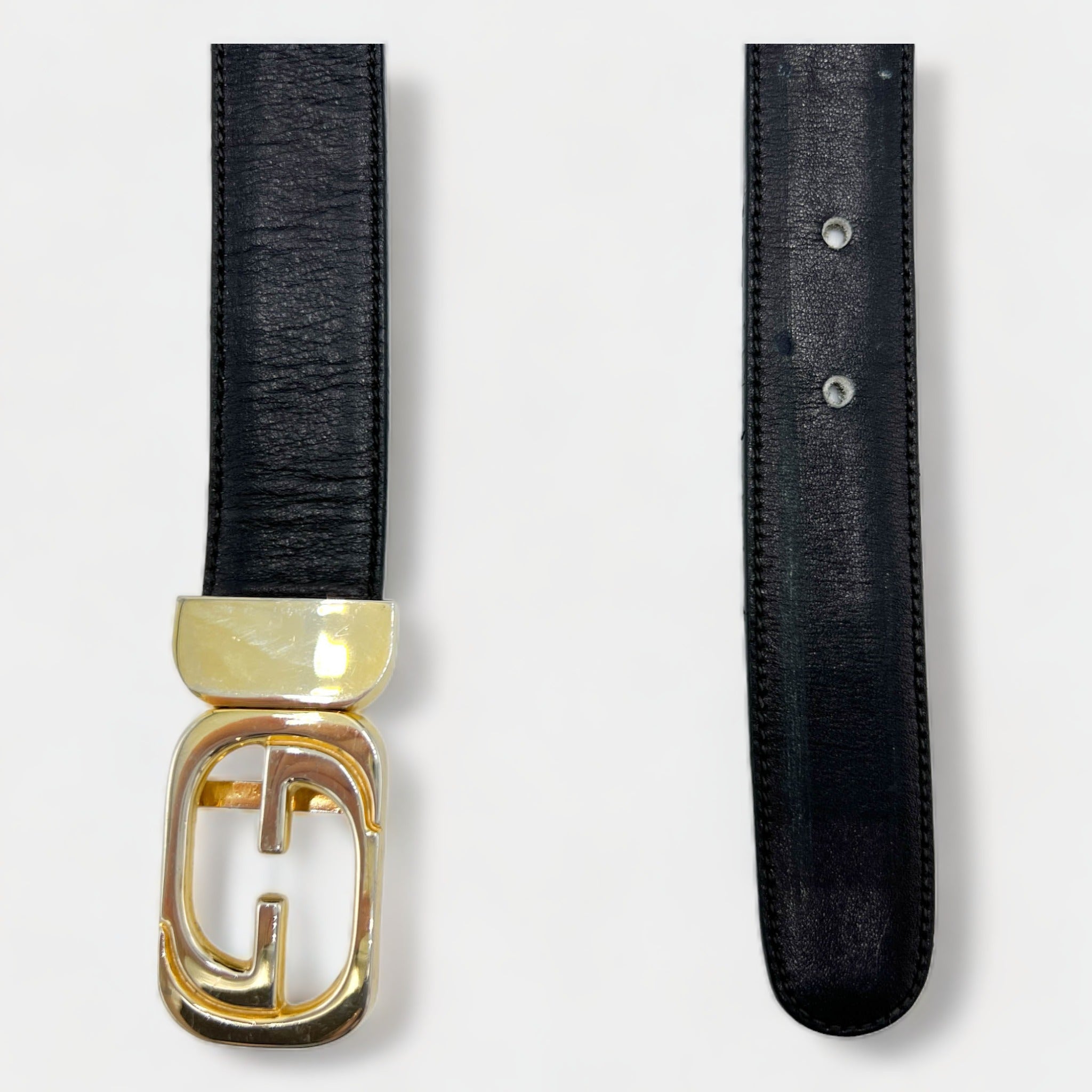Vintage Gucci Black Leather Belt Small