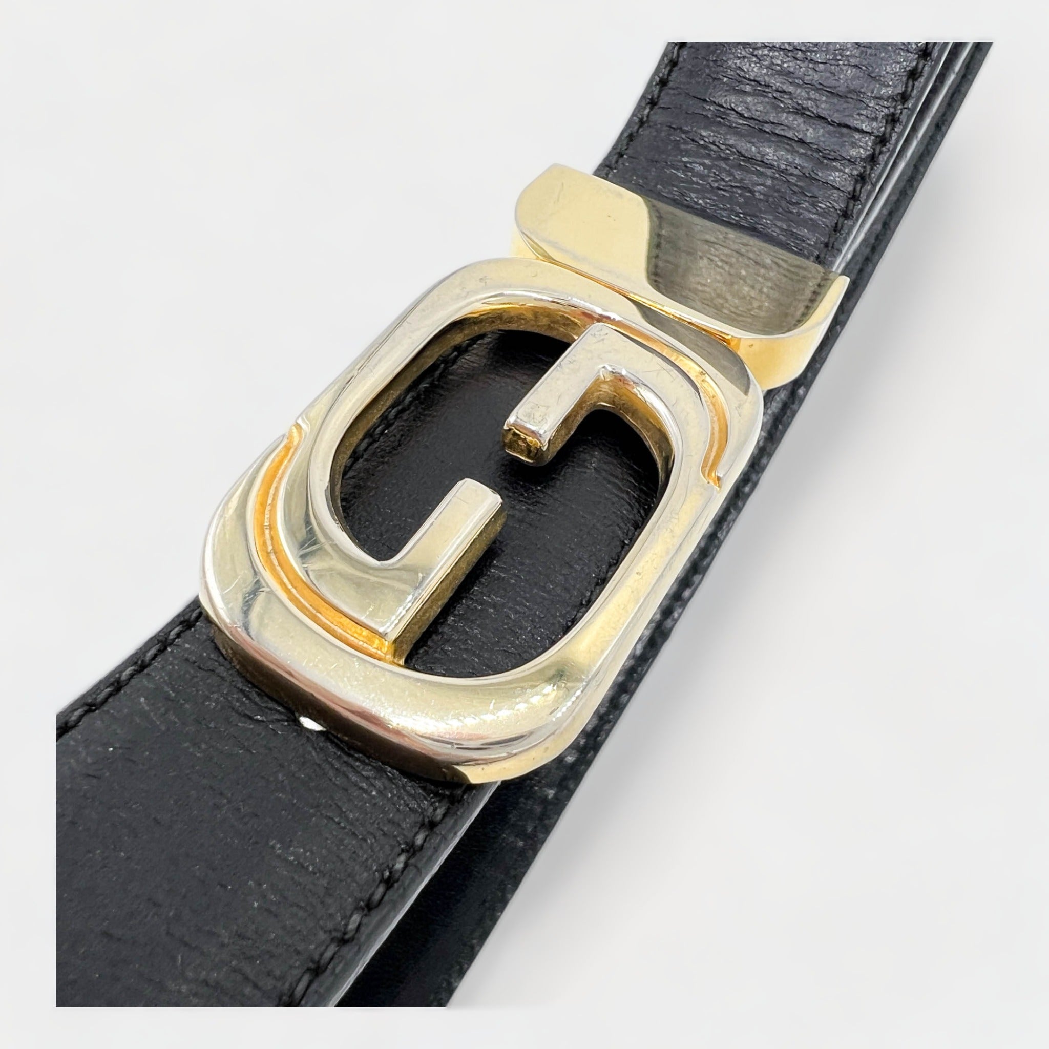 Vintage Gucci Black Leather Belt Small