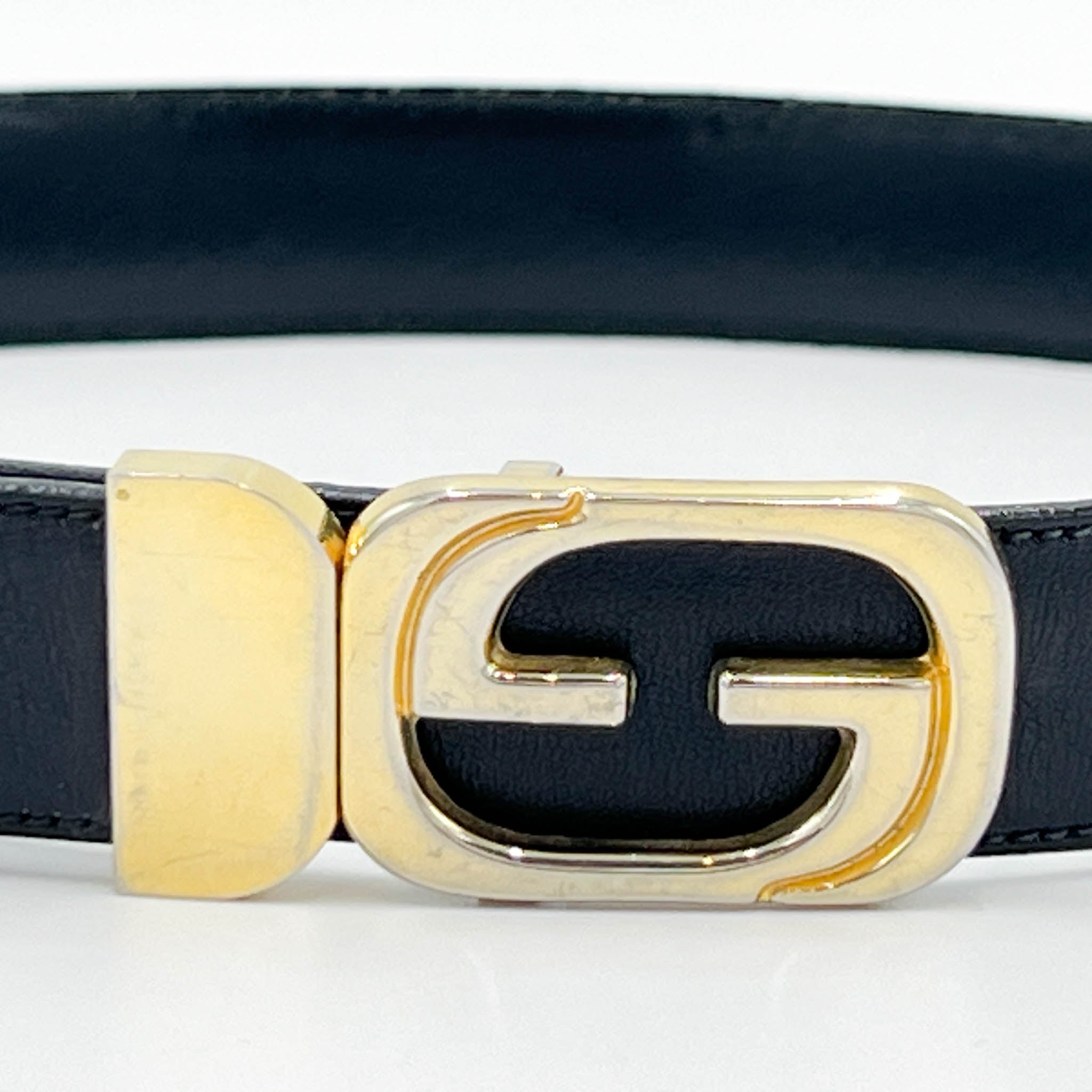 Vintage Gucci Black Leather Belt Small